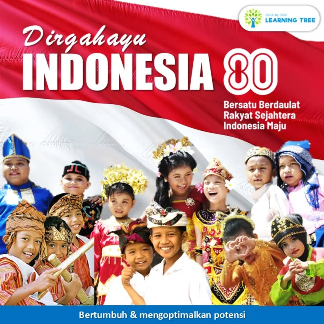 Dirgahayu Negeriku Indonesia!
Mari bersatu, bekerjasama untuk kesejahteraan negeri ini dan bersama-sama kita menuju Indonesia Maju.
#tumbuhkembang #cmclearningtreemeruya 
#psikologi #okupasiterapipediatri#fisioterapianak #specialeducation #bertumbuhdanmengoptimalkanpotensi