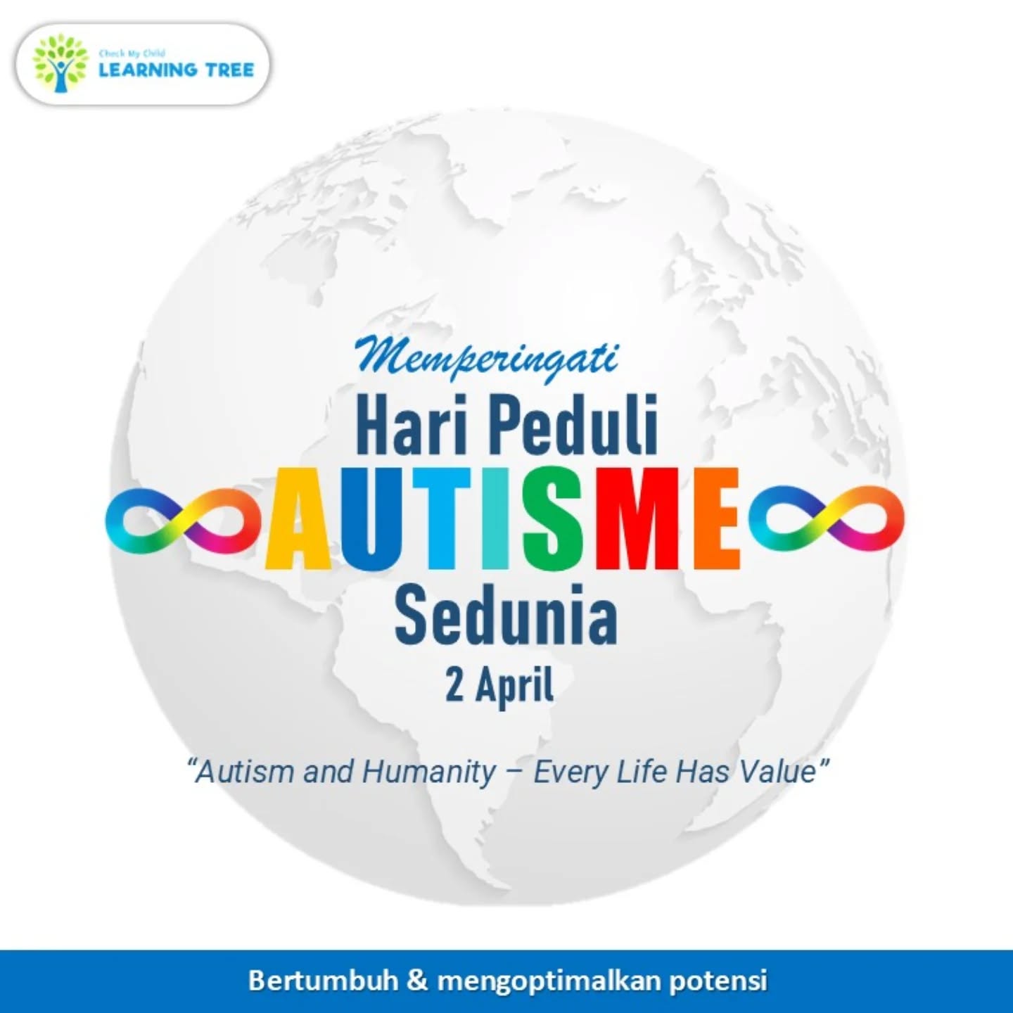 Selamat memperingati Hari Peduli Autisme Sedunia. Anak dengan autisme tetap dapat memberikan kontribusi yang bernilai bagi masyarakat. Jadi, ayo dukung terus anak-anak kita untuk berkarya, ya.
#tumbuhkembang #cmclearningtreemeruya 
#psikologi #okupasiterapipediatrifisioterapianak specialeducation #bertumbuhdanmengoptimalkanpotensi