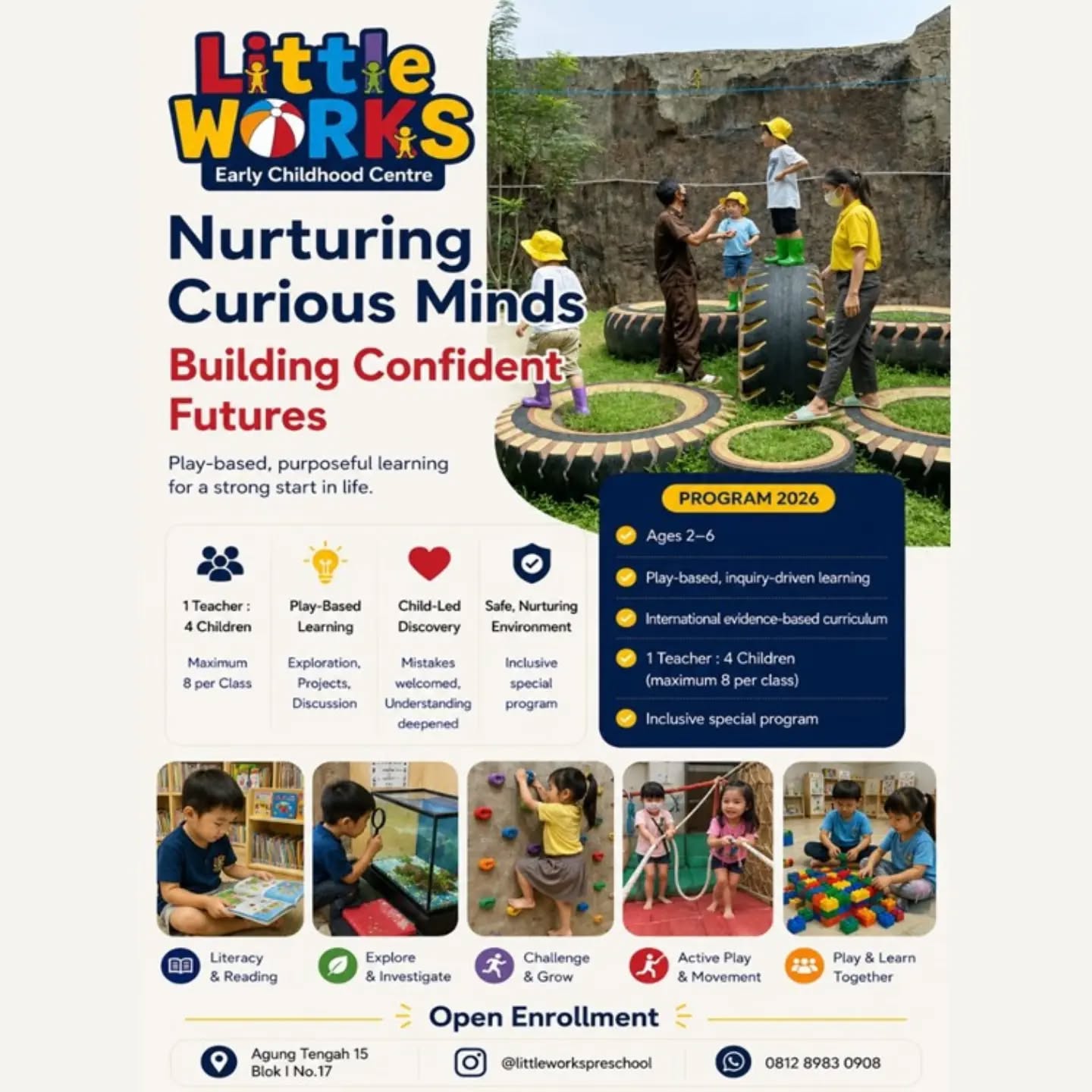 📢 **Special Education Class (Usia 5–7 Tahun)**

Kami membuka kelas kelompok kecil pendidikan khusus untuk anak usia 5–7 tahun dalam bahasa Indonesia yang siap mulai belajar bersama teman dalam lingkungan belajar yang terstruktur.

### Tujuan Program

🌱 Mengembangkan kemampuan bermain dan membangun interaksi sosial yang bermakna dengan teman sebaya

🗣️ Meningkatkan kemampuan bahasa ekspresif melalui percakapan, aktivitas sehari-hari, dan kegiatan bermain

🧩 Belajar melalui pengalaman langsung, eksplorasi, dan aktivitas bermain yang bermakna (*hands-on learning*)

👫 Mengembangkan keterampilan kesiapan sekolah, seperti mengikuti rutinitas, berpartisipasi dalam kegiatan kelompok, bergantian, menunggu giliran, serta belajar bersama teman

✏️ Memperkuat kemampuan pra-akademik, meliputi kesiapan membaca, berhitung, perhatian, dan pemecahan masalah sederhana

### Siapa yang Sesuai Mengikuti Kelas Ini?

Kelas ini dirancang untuk anak yang:

* Mulai siap mengikuti kegiatan belajar dalam kelompok kecil.
* Mampu mengikuti rutinitas dan arahan sederhana dengan bantuan yang sesuai.
* Siap belajar dan berinteraksi bersama teman dalam lingkungan kelas yang terstruktur.

📍 **Kuota terbatas.**

Silakan hubungi kami untuk informasi lebih lanjut atau untuk menjadwalkan sesi trial .