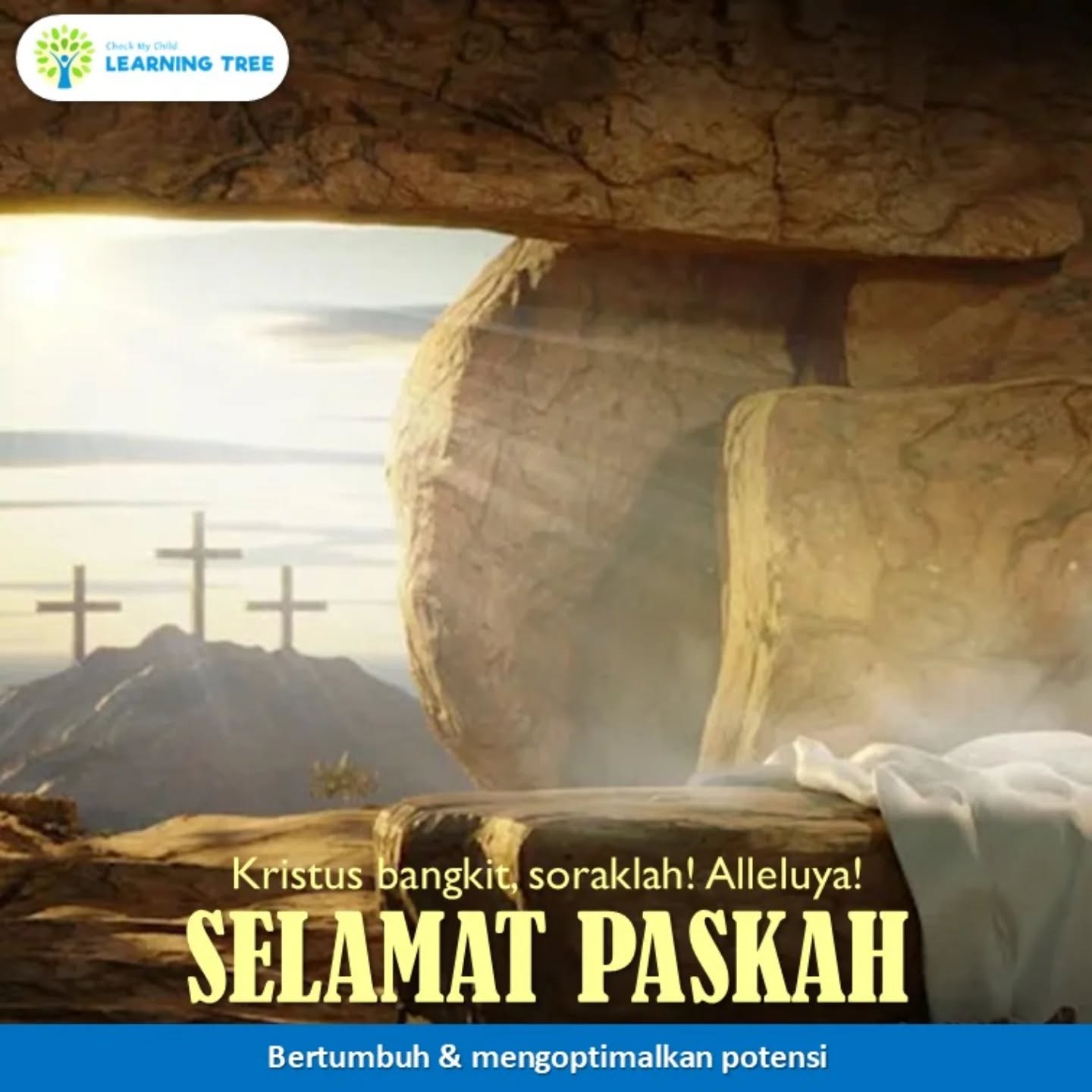 Selamat Hari Raya Paskah bagi semua yang merayakan.  Semoga kasih Kristus senantiasa menyertai dan menerangi peziarahan kita, menguatkan iman dan pengharapan. Amin
#tumbuhkembang #cmclearningtreemeruya 
#psikologi #okupasiterapipediatrifisioterapianak specialeducation #bertumbuhdanmengoptimalkanpotensi